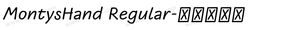 MontysHand Regular字体转换